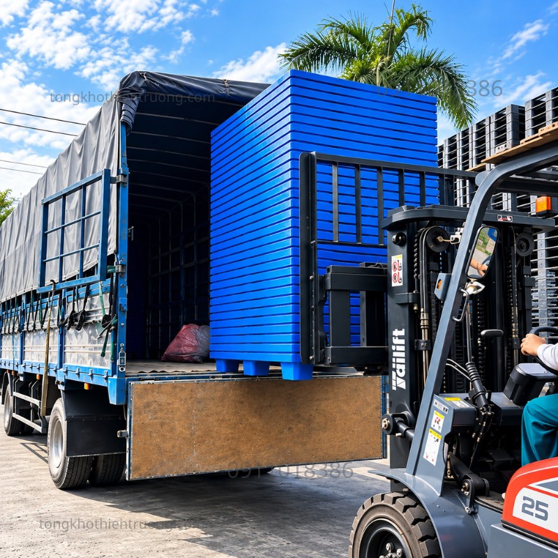 Pallet Nhựa Chân Cốc Xuất Khẩu: Kích Thước, Tải Trọng &amp; Giá