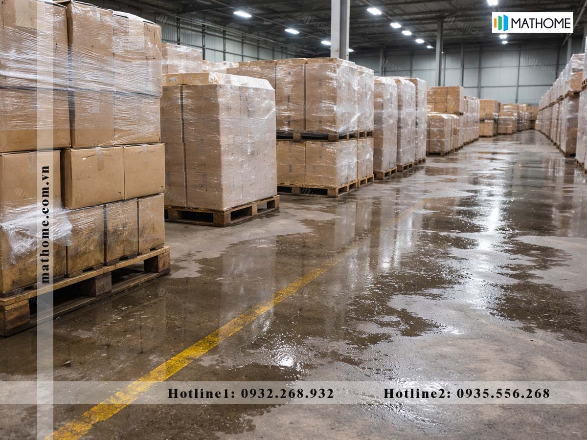 Pallet gỗ bị ẩm mốc