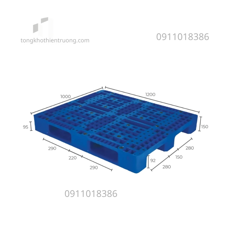 Pallet nhựa kích thước 1200x1000 cho xuất khẩu