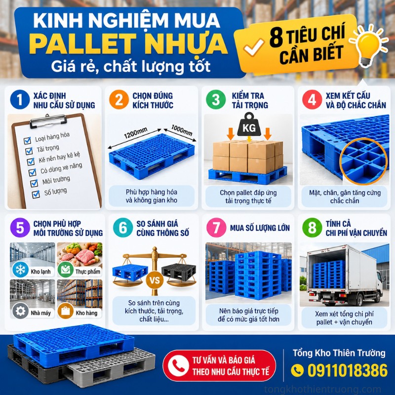 Kinh Nghiệm Mua Pallet Nhựa Giá Rẻ, Chất Lượng Tốt