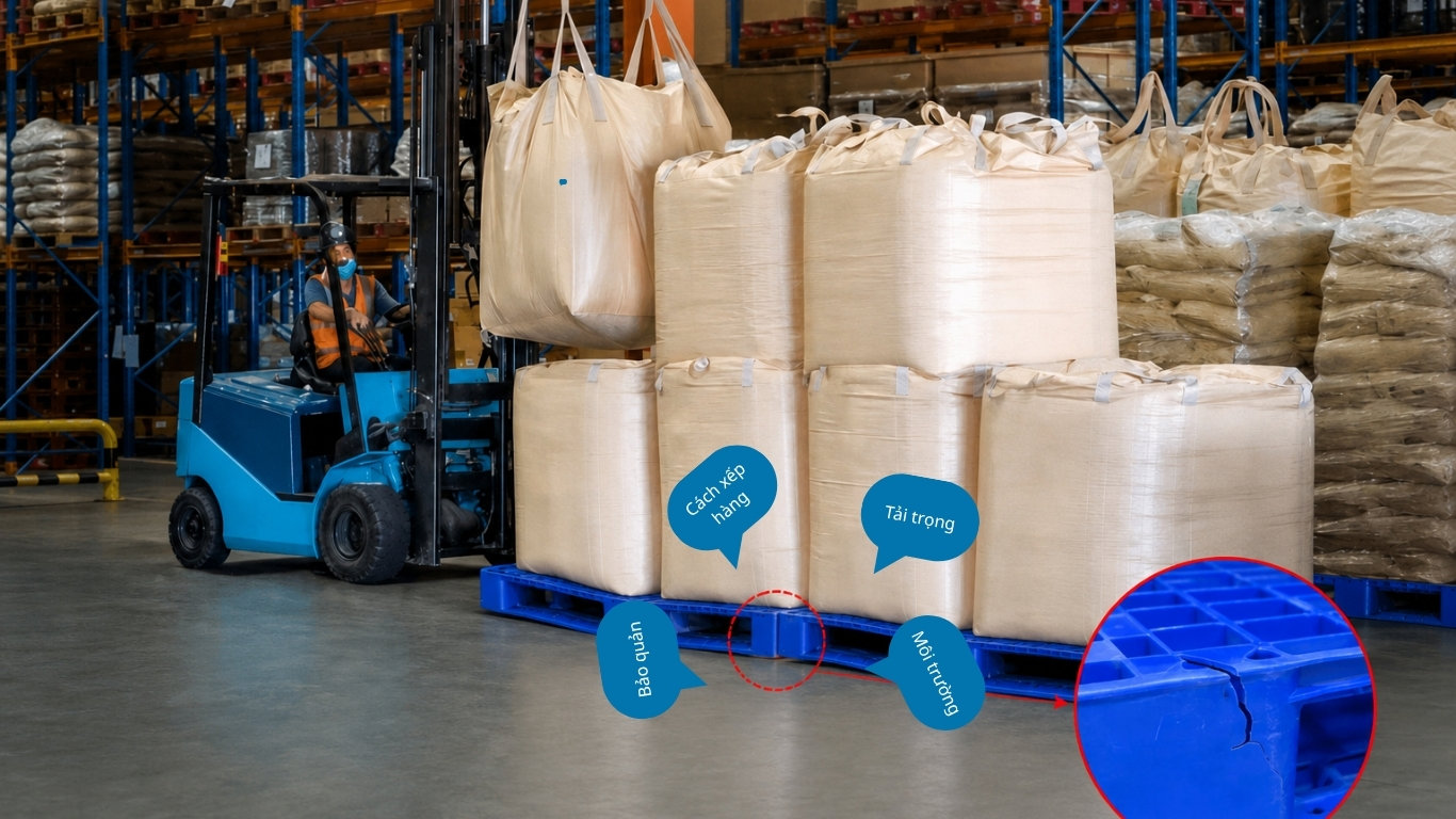 Pallet Nhựa Mới Mua Đã Cong? Nguyên Nhân Và Cách Khắc Phục