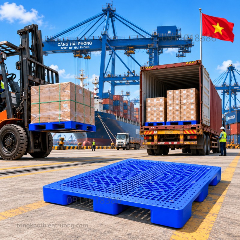 Các tiêu chuẩn pallet nhựa dùng trong xuất khẩu