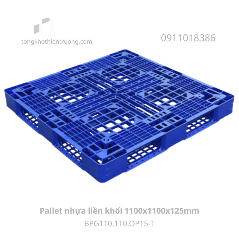 Pallet nhựa liền khối 1200x1000x145mm BPG110.110.OP15-1