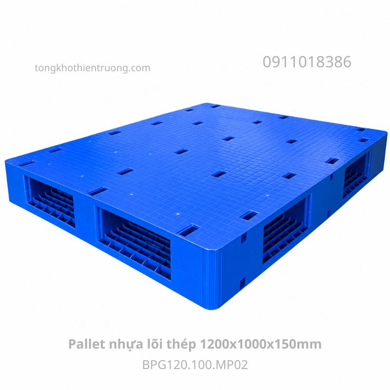Pallet nhựa lõi thép 1200x1000x150mm BPG120.100.MP02