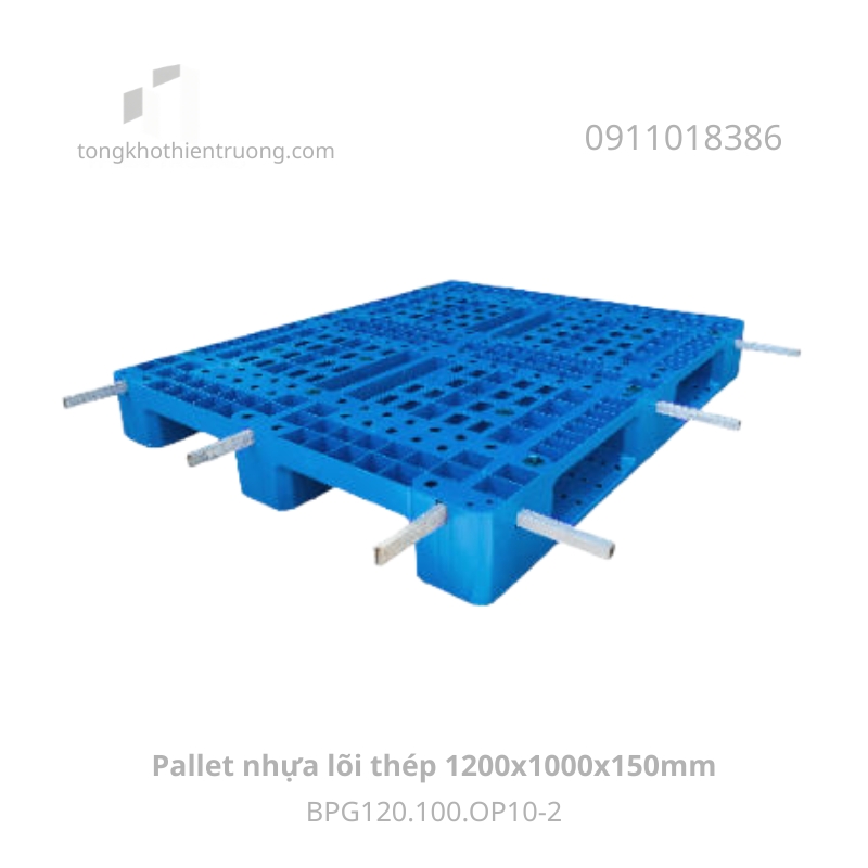 Pallet nhựa lõi thép 1200x1000x150mm BPG120.100.OP10-2