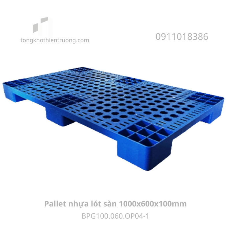 Pallet nhựa lót sàn 1000x600x100mm BPG100.060.OP04-1