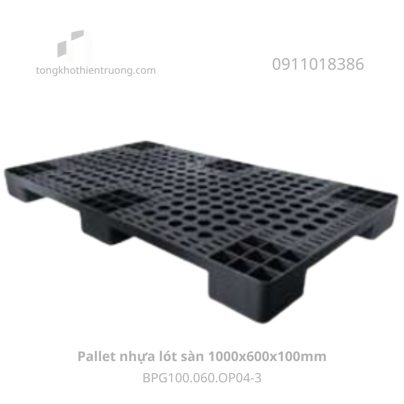 Pallet nhựa lót sàn 1000x600x100mm BPG100.060.OP04-3