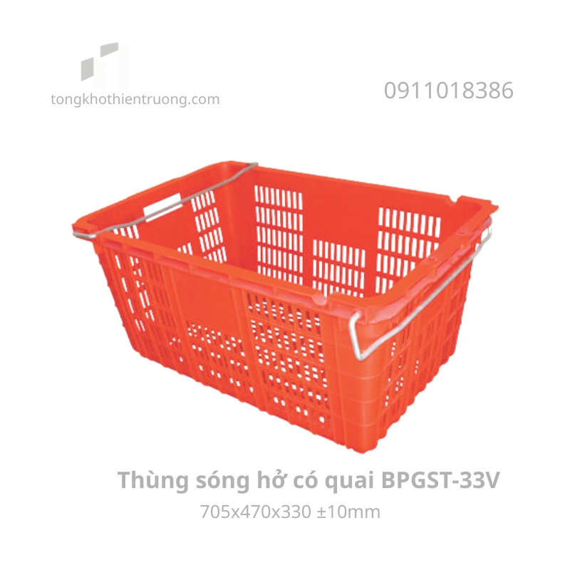 Thùng sóng hở có quai BPGST-33V