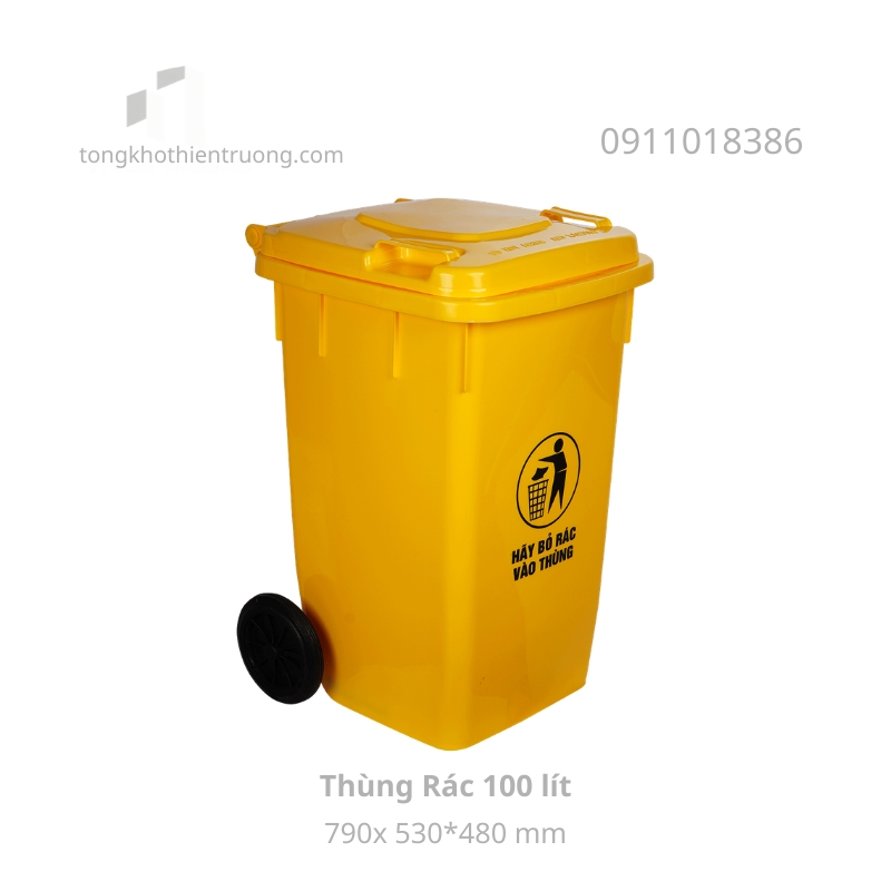 Thùng rác nhựa 100 lít