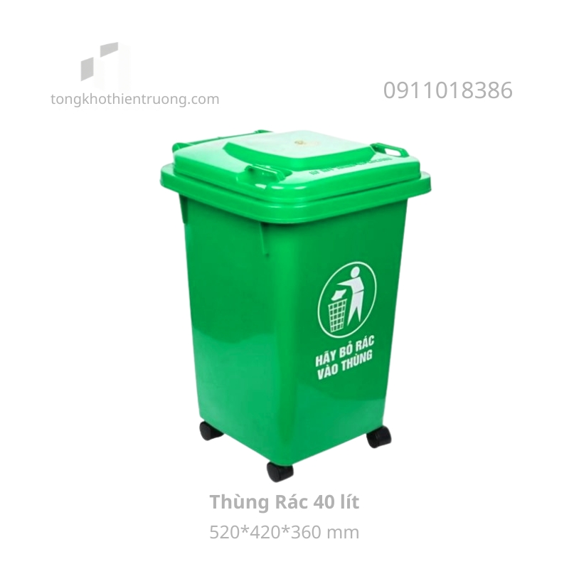 thùng rác nhựa 40 lít