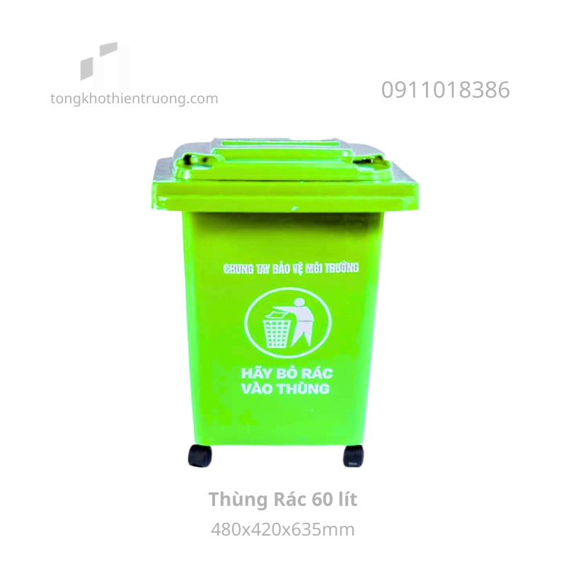 thùng rác nhựa 60 lít