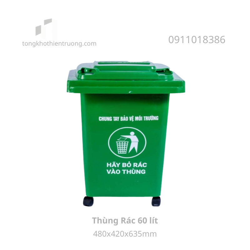 thùng rác nhựa 60 lít