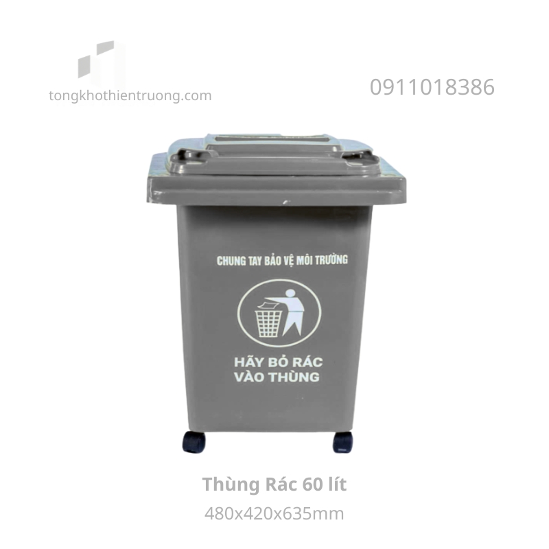 thùng rác nhựa 60 lít
