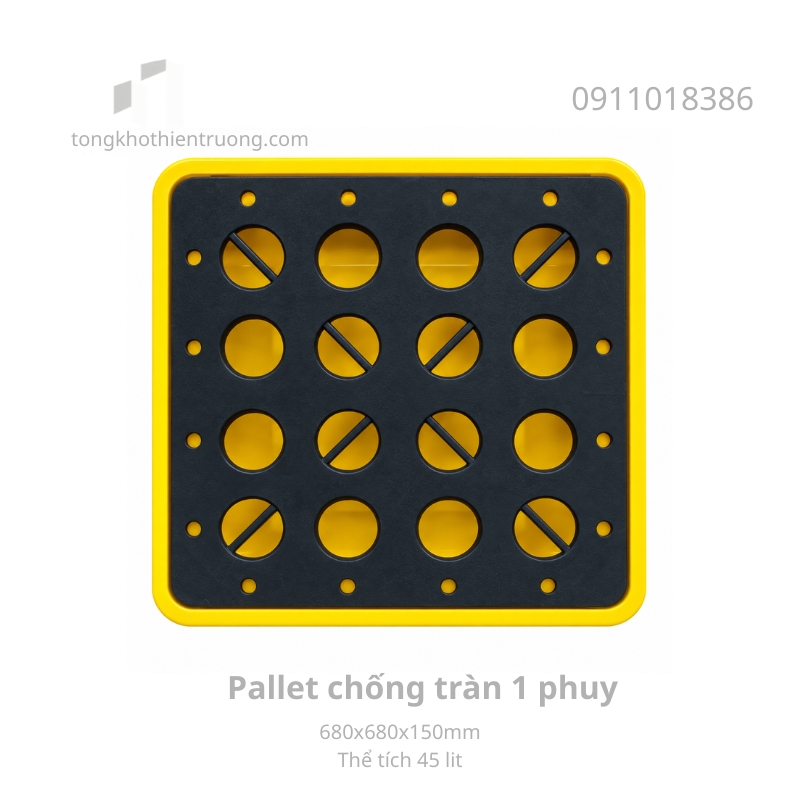 Pallet chống tràn 1 phuy 2