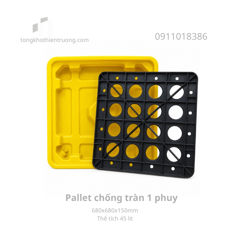 Pallet chống tràn 1 phuy