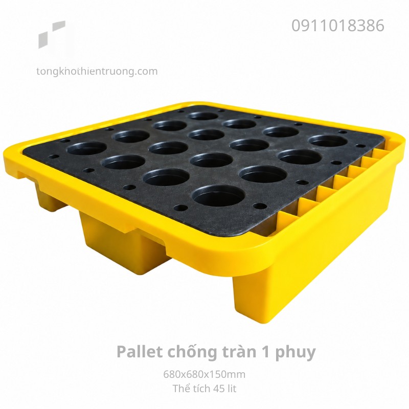 Pallet chống tràn 1 phuy 4